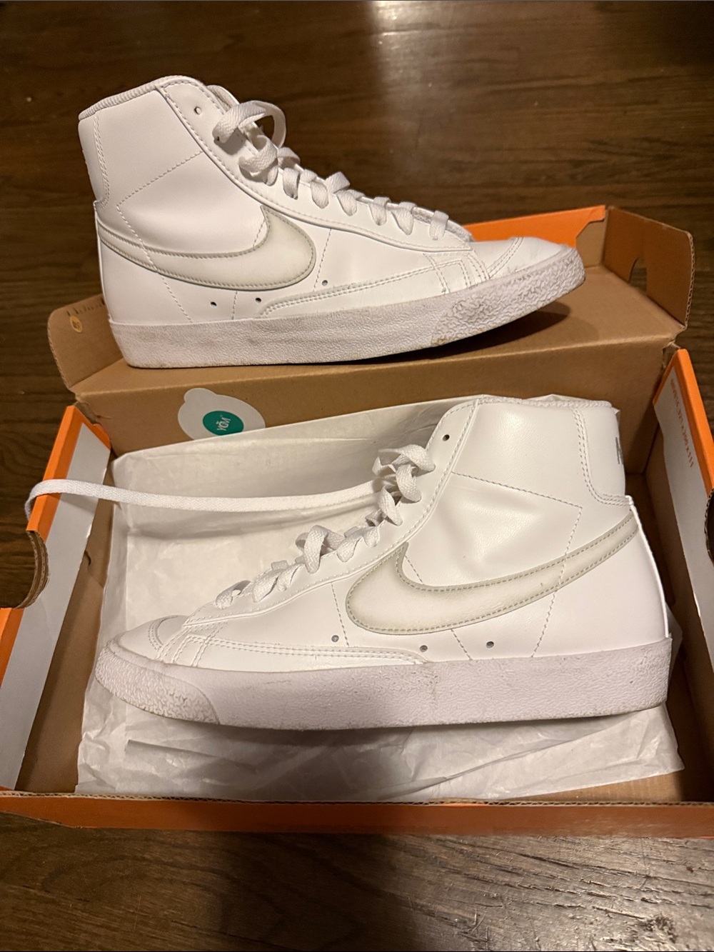 Nike Blazer Mid '77 High-Top Sneakers - White Mens 9 or Womans 10.5